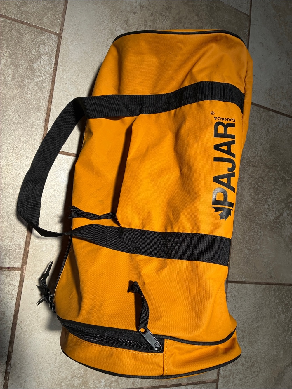 Pajar Men's Orange Duffel Bag with Black Straps